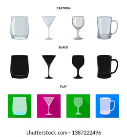 Vector illustration of form and celebration symbol. Set of form and volume stock vector illustration.