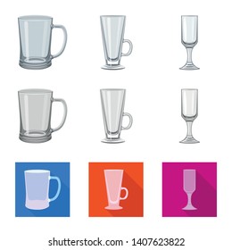 Vector illustration of form and celebration symbol. Collection of form and volume stock vector illustration.