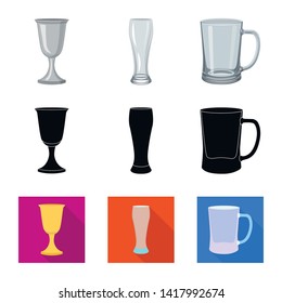 Vector illustration of form and celebration symbol. Set of form and volume stock symbol for web.