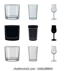 Vector illustration of form and celebration symbol. Set of form and volume stock vector illustration.