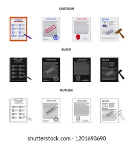 Vector illustration of form and document sign. Collection of form and mark stock symbol for web.