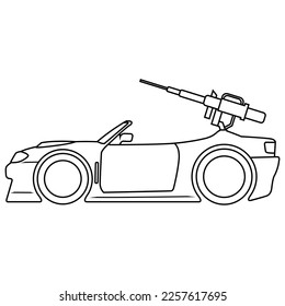 vector illustration form fighter coupe car logo icon 1