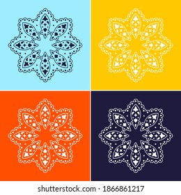 Ilustración vectorial en forma de cuatro fondo brillante para un patrón.
