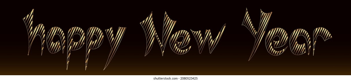 vector illustration in the form of a horizontal festive decoration and congratulations on the new year for prints on banners, postcards and decoration of interiors and websites