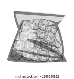 Vector illustration of form and ice  icon. Set of form and block vector icon for stock.