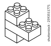 vector illustration form a lego toy logo icon 031