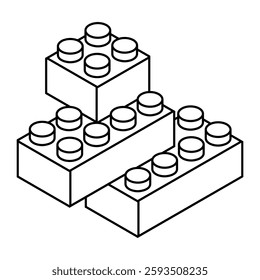 vector illustration form a lego toy logo icon 02