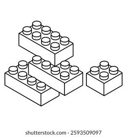 vector illustration form a lego toy logo icon 04