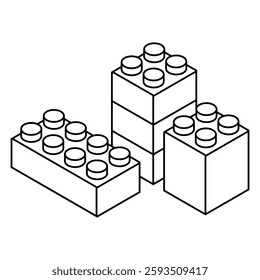 vector illustration form a lego toy logo icon 07