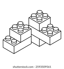 vector illustration form a lego toy logo icon 09