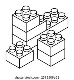 vector illustration form a lego toy logo icon 010