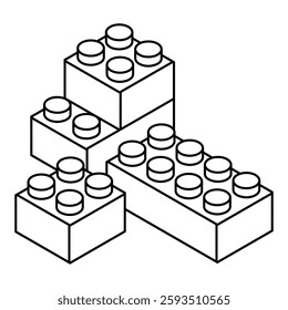 vector illustration form a lego toy logo icon 021