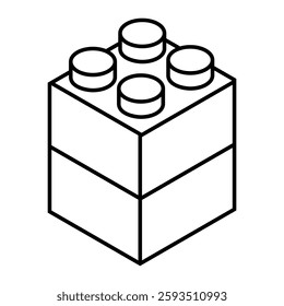 vector illustration form a lego toy logo icon 025