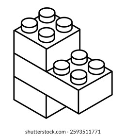 vector illustration form a lego toy logo icon 031