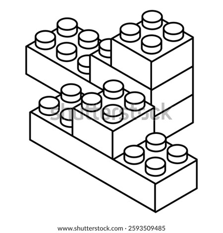 vector illustration form a lego toy logo icon 08