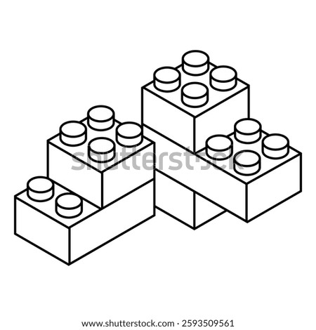vector illustration form a lego toy logo icon 09
