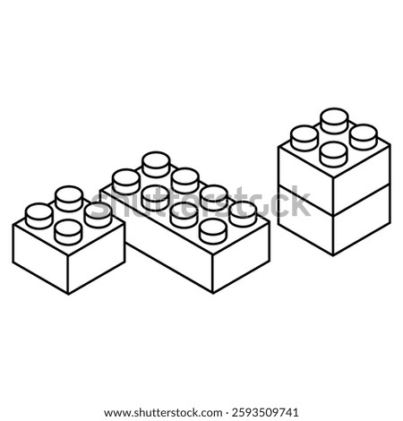 vector illustration form a lego toy logo icon 011