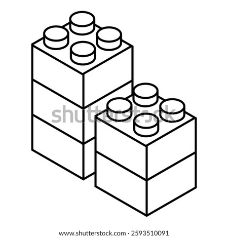 vector illustration form a lego toy logo icon 015