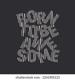 Vector illustration in the form of the message: born to be awesome. Typography, t-shirt graphics, print, poster, banner, slogan, flyer, postcard