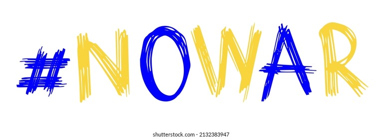 Ilustración vectorial en forma de mensaje de no guerra. Diseño de Grunge