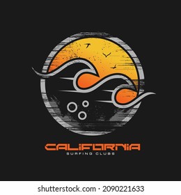 Vector illustration in the form of the message:california. T-shirt graphics, slogan poster, print, banner, flyer, postcard.