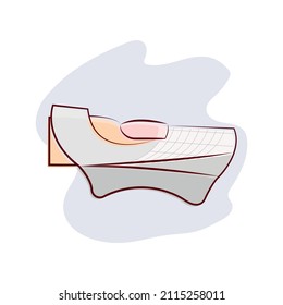 vector illustration form for nail extension