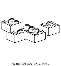 vector illustration form stacking toys logo 1