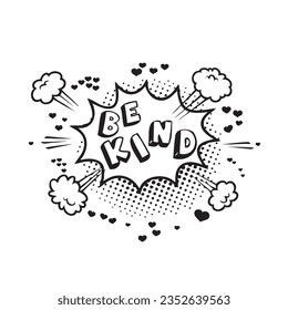 Vector illustration in the form of a text call Be Kind