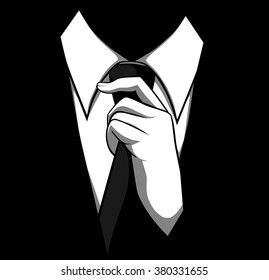 Vector illustration of formal costume.