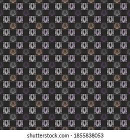 Vector illustration of formal striped polygon seamless pattern. Geometric tile background concept for luxury men's surface print and web design, background, fabric.
