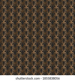 Vector illustration of formal striped polygon seamless pattern. Geometric tile background concept for luxury men's surface print and web design, background, fabric.