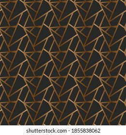 Vector illustration of formal striped polygon seamless pattern. Geometric tile background concept for luxury men's surface print and web design, background, fabric.