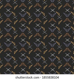 Ilustración vectorial del poligono de rayas formales sin fisuras. Concepto de fondo de mosaico geométrico para la impresión superficial y diseño web de los hombres de lujo, fondo, tela.