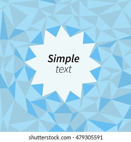 Vector illustration, formed of triangles. Abstract background in cold light blue shades.