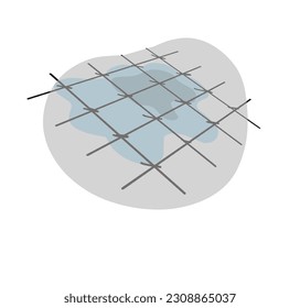 vector, ilustración forma una losa de piso fuerte.