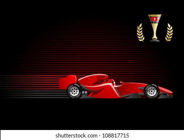 vector illustration of  formula 1. (Simple gradients only - no gradient mesh)