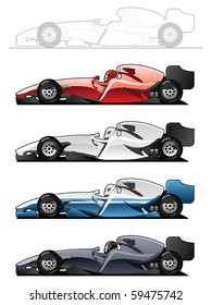 vector illustration of  formula 1.  (Simple gradients only - no gradient mesh.)