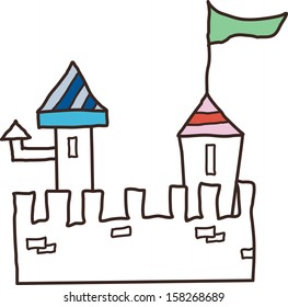 Vector illustration of a fort