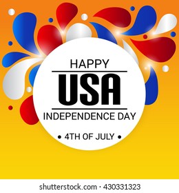 Vector illustration of Forth July USA Independence Day.