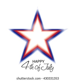 Vector illustration of Forth July USA Independence Day.