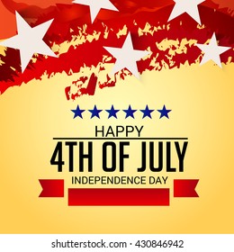 Vector illustration of Forth July USA Independence Day.