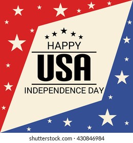 Vector illustration of Forth July USA Independence Day.