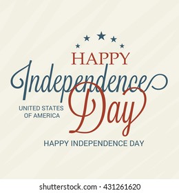 Vector illustration of Forth of July USA Independence Day.