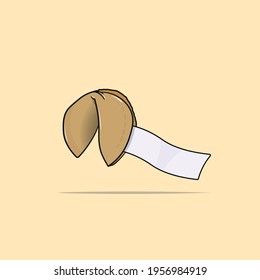 Vector illustration of fortune cookie