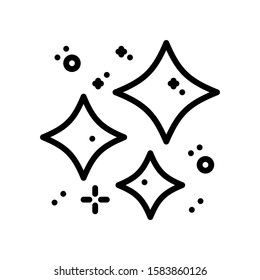 Vector illustration of a fortune teller icon. the shining light of the fortune teller's spell on a white background. pixel perfect at 64x64 pixels. outline style