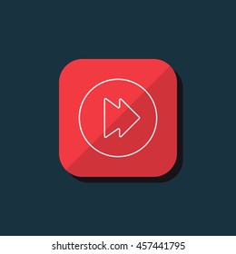 Vector illustration of forward button icon