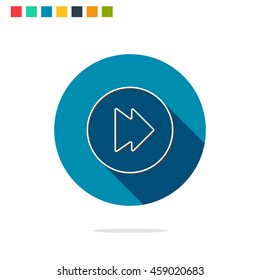 Vector illustration of forward button icon