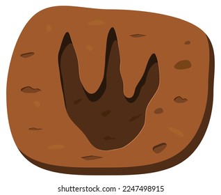 vector illustration of fossil footprints icon on white background