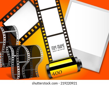 Vector illustration foto film frame eps 10