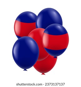 Ilustración vectorial del Día de la Fundación de Quito. Globos.
